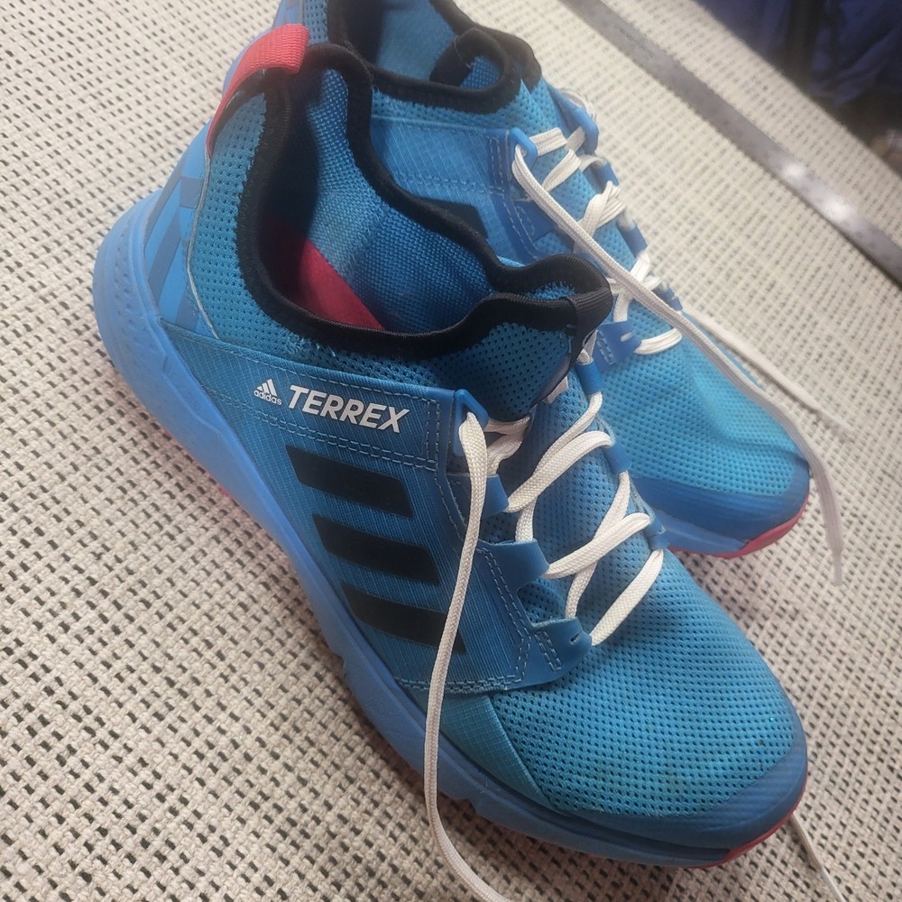 Adidas Sneakers Womens 7.5 Blue Terrex Agravic Speed Trail Running BD7690 Mesh